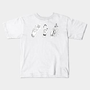 Inked Fingers Collage Kids T-Shirt